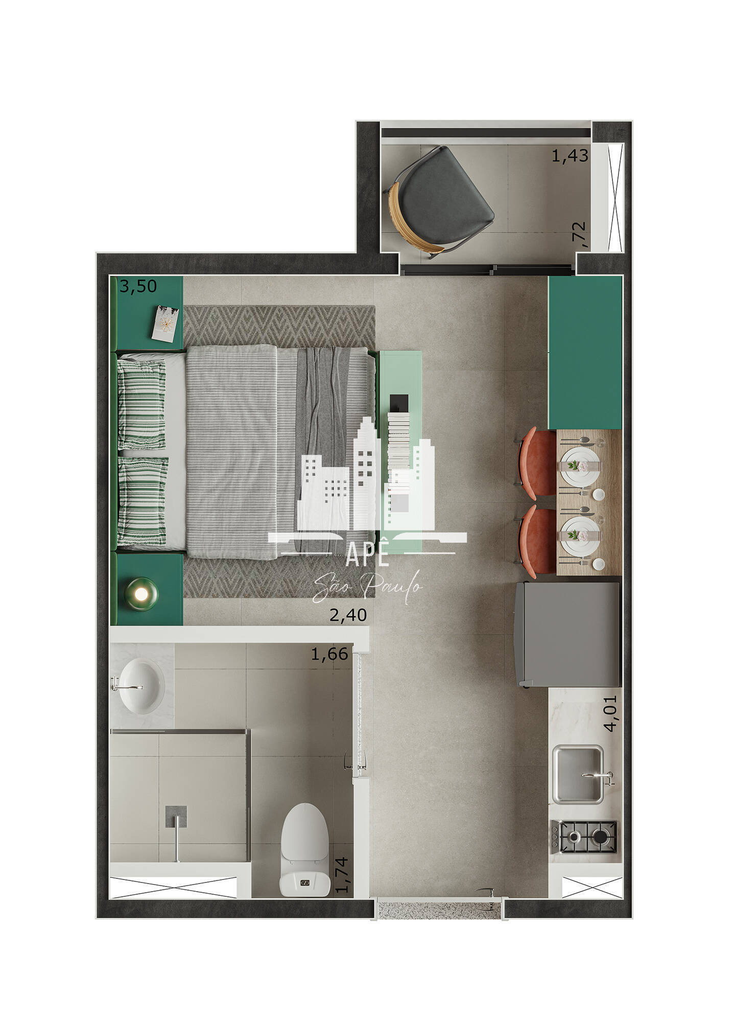 Apartamento à venda com 1 quarto, 24m² - Foto 22