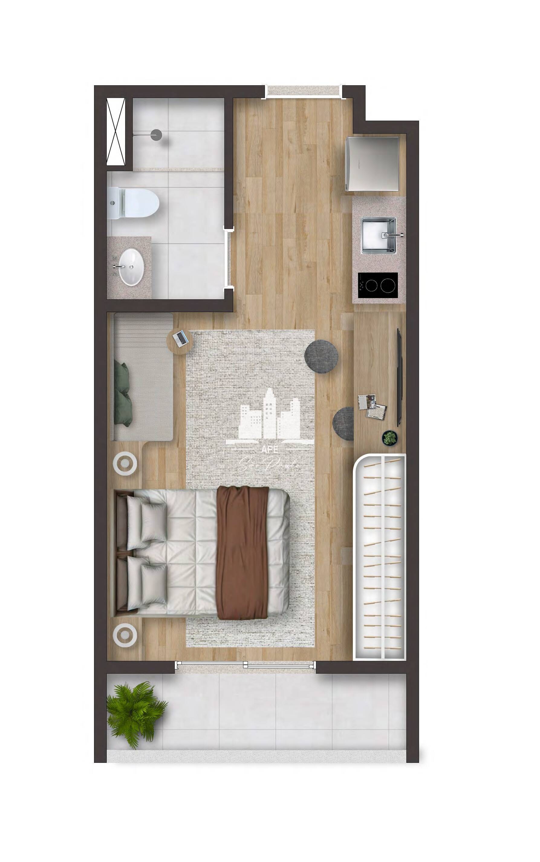 Apartamento à venda com 1 quarto, 26m² - Foto 11